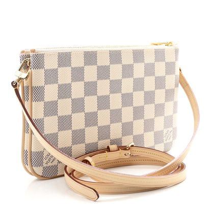 Louis Vuitton Damier Azur Double Zip Pochette 3 of 10