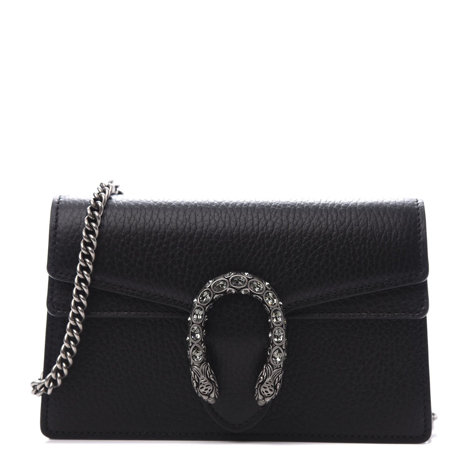 Gucci Calfskin Super Mini Dionysus Shoulder Bag Black 1 of 8