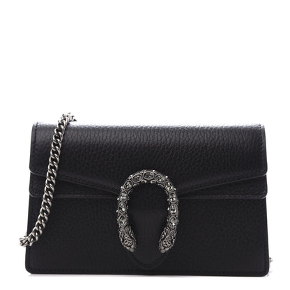 Gucci Calfskin Super Mini Dionysus Shoulder Bag Black 1 of 8