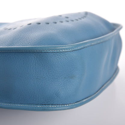 Hermes Taurillon Clemence Evelyne PM Blue Jean 8 of 13