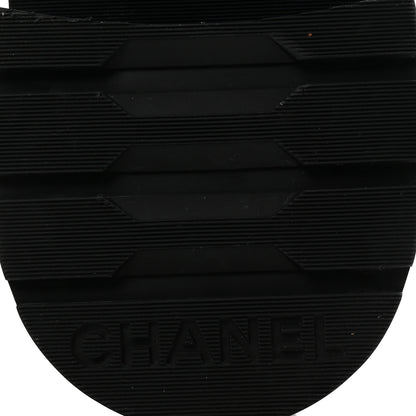 Chanel Shiny Lambskin Quilted Lace Up Combat Boots 38 Black 7 of 10
