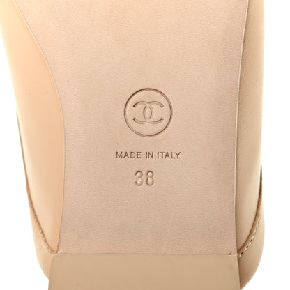 Chanel Lambskin Pearl CC Mules 38 Beige 7 of 8