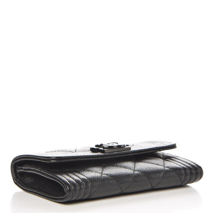 Chanel Caviar Quilted Boy Flap Card Holder So Black 4 of 8
