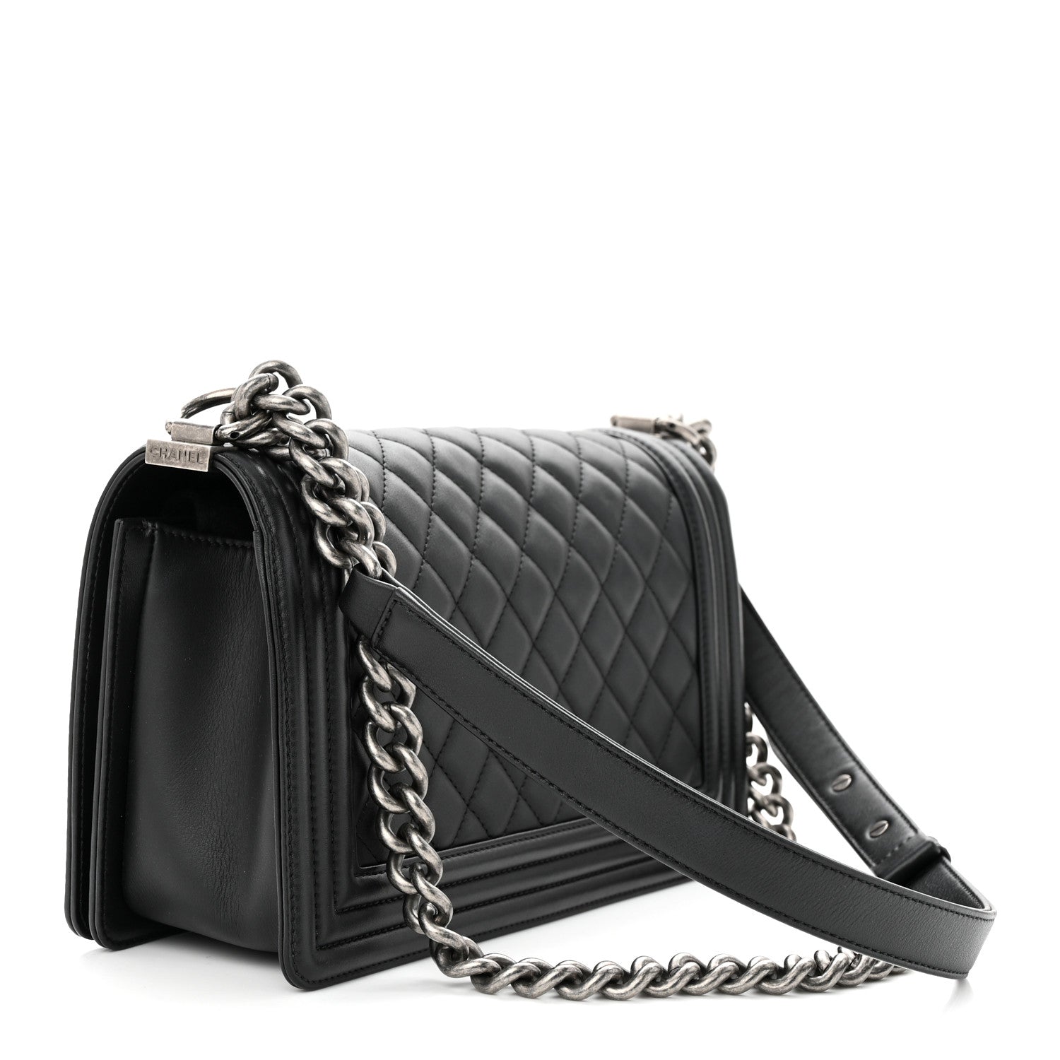 Chanel Calfskin Quilted Medium Boy Flap Black 3 of 11