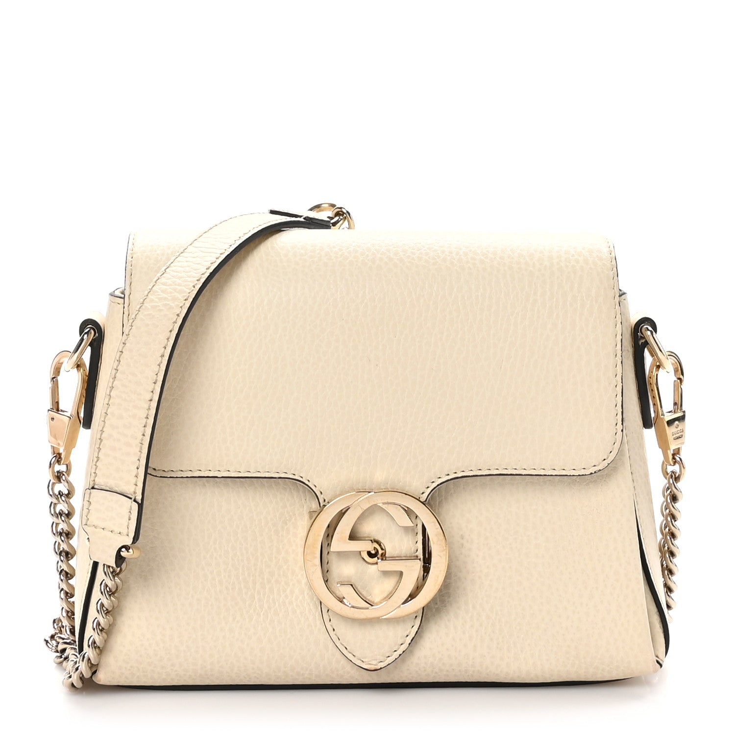 Gucci Dollar Calfskin Interlocking G Crossbody Bag Ivoire 1 of 12
