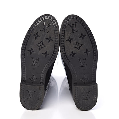Louis Vuitton Rubber Embossed Monogram Drops High Rain Boots 37 Black 7 of 10
