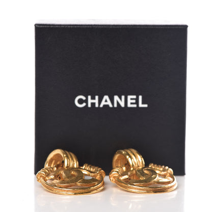 Chanel CC Clip On Earrings Gold 4 of 4