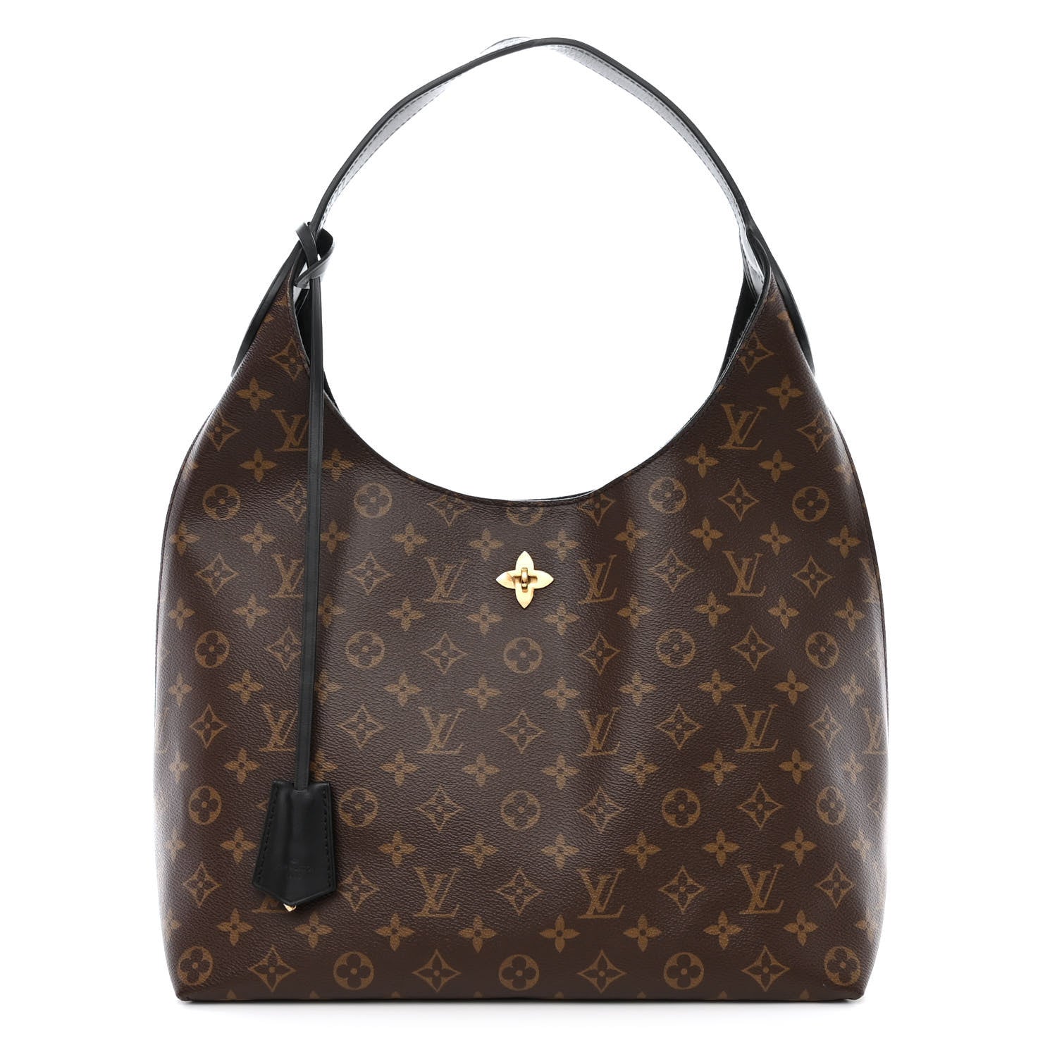 Louis Vuitton Monogram Flower Hobo Black 1 of 11
