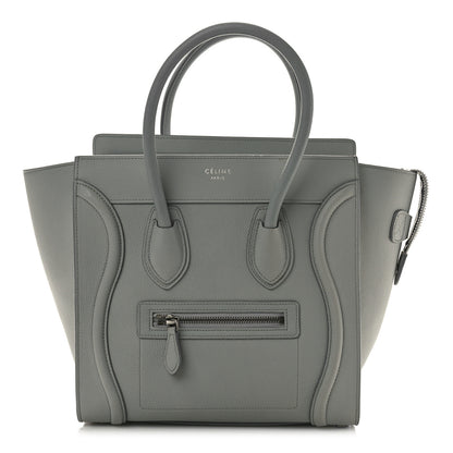 Celine Baby Drummed Calfskin Micro Luggage Sky 1 of 11