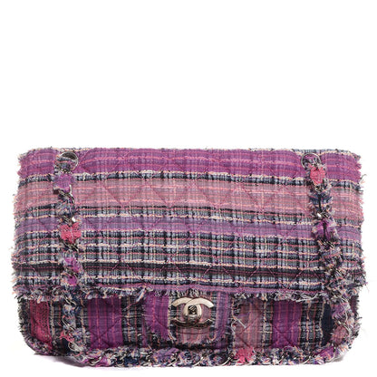 Chanel Tweed Jumbo Double Flap Pink 1 of 8