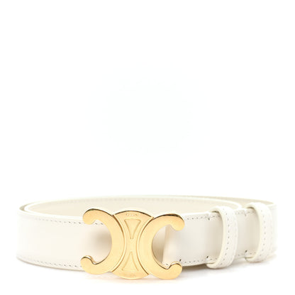 Celine Taurillon Triomphe Medium 25mm Belt 75 30 Rice 1 of 6