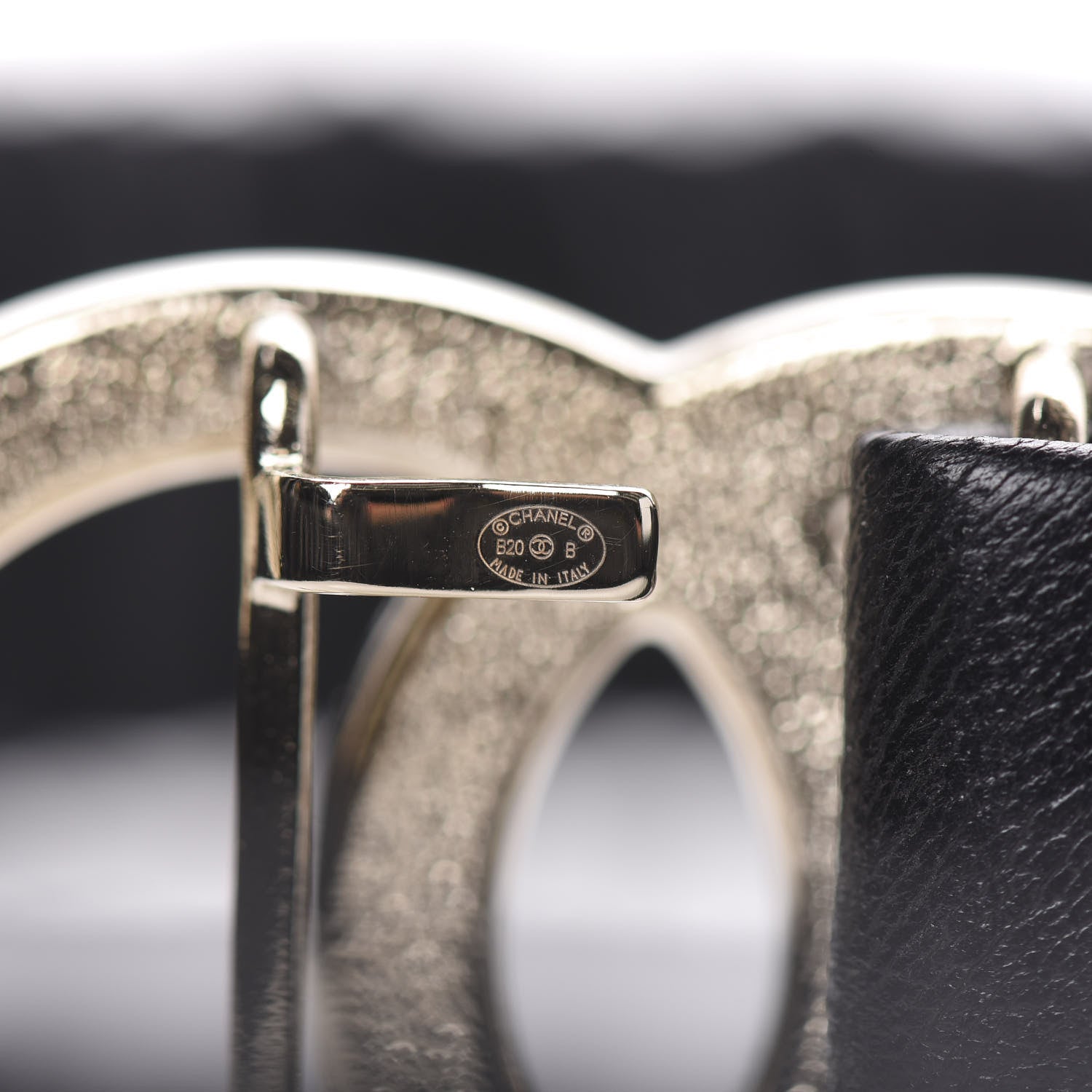 Chanel Lambskin Crystal CC Belt 75 30 Black 3 of 5