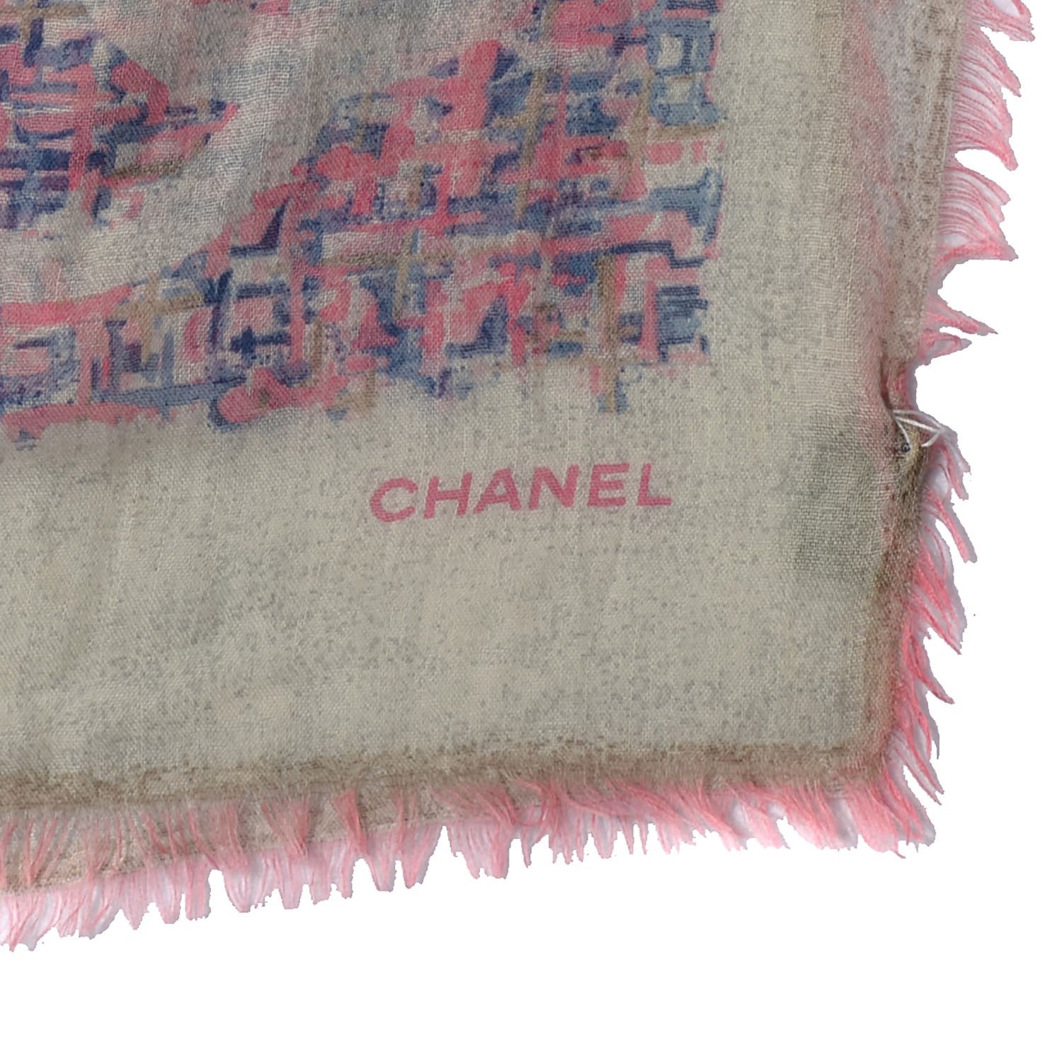 Chanel Cashmere Silk CC Scarf 4 of 6