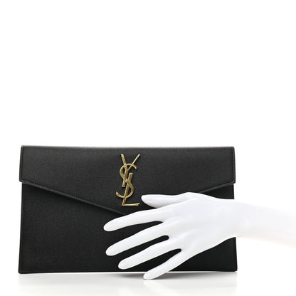 Saint Laurent Grain De Poudre Uptown Pouch Black 2 of 7