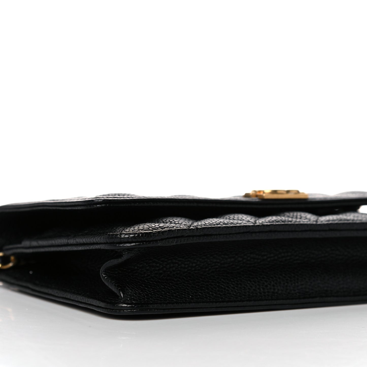 Caviar Quilted Boy Wallet On Chain WOC Black