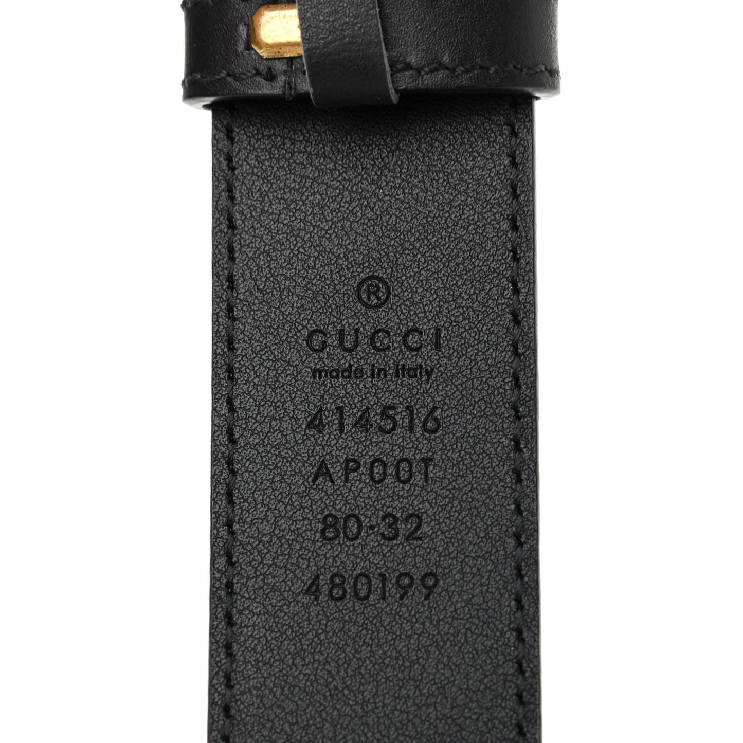 Calfskin Double G 30mm Belt 80 32 Black
