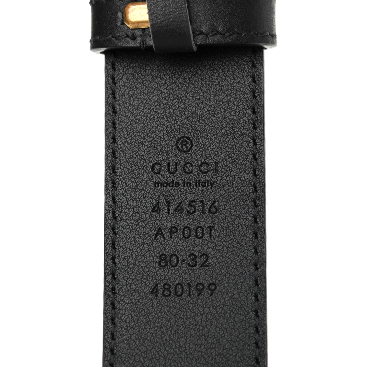 Gucci Calfskin Double G 30mm Belt 80 32 Black 3 of 6