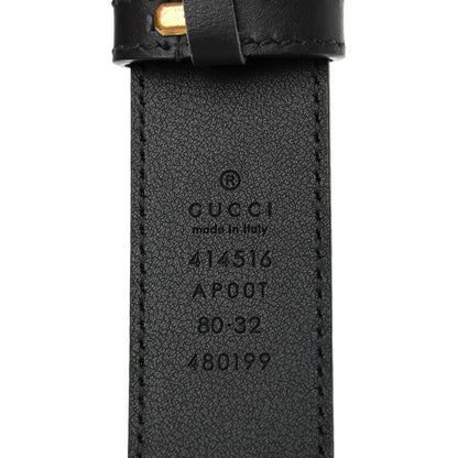 Gucci Calfskin Double G 30mm Belt 80 32 Black 3 of 6