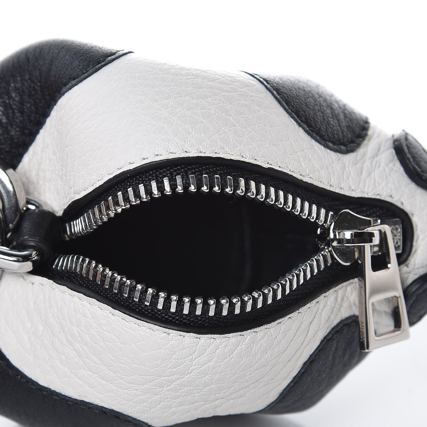 Loewe Calfskin Panda Coin Pouch Bag Charm Key Holder Black White 4 of 6