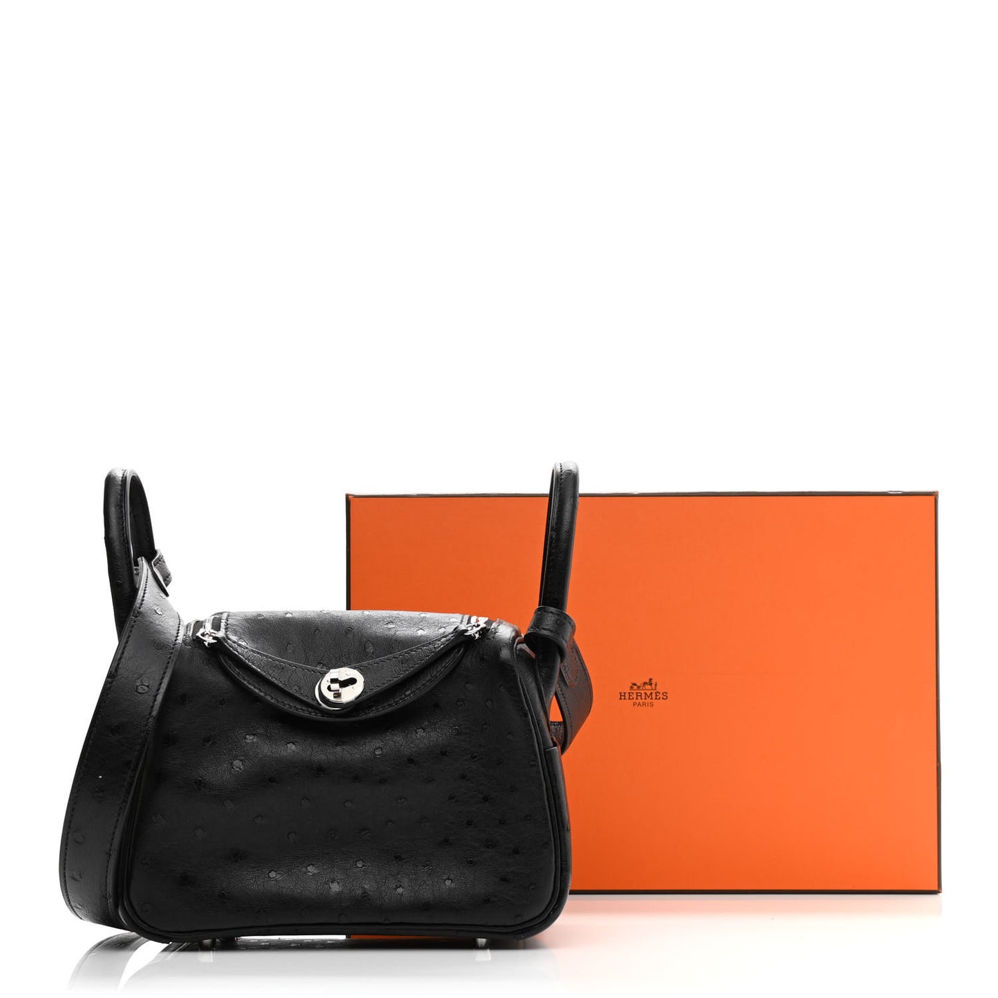 Ostrich Mini Lindy 20 Black