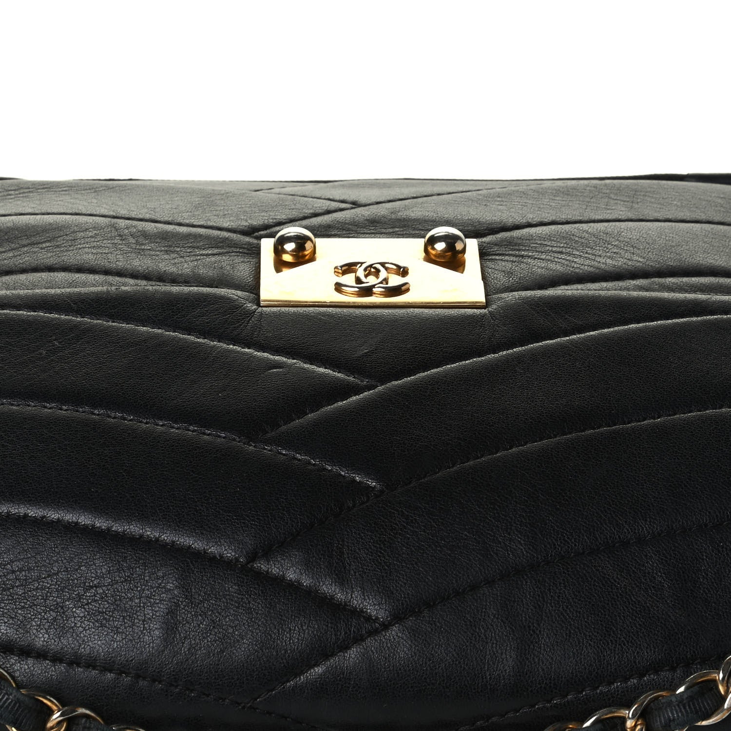 Chanel Lambskin Scallop Quilted Medium Pagoda Flap Black 6 of 9