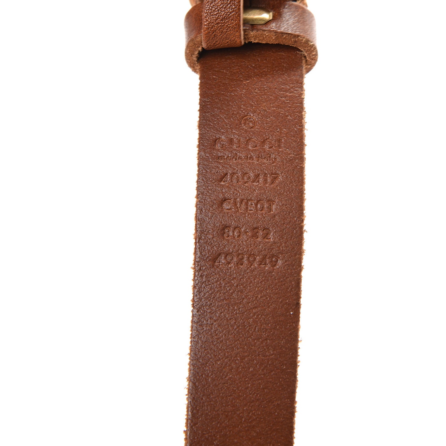Faded Calfskin Double G 20mm Belt 80 32 Cuir