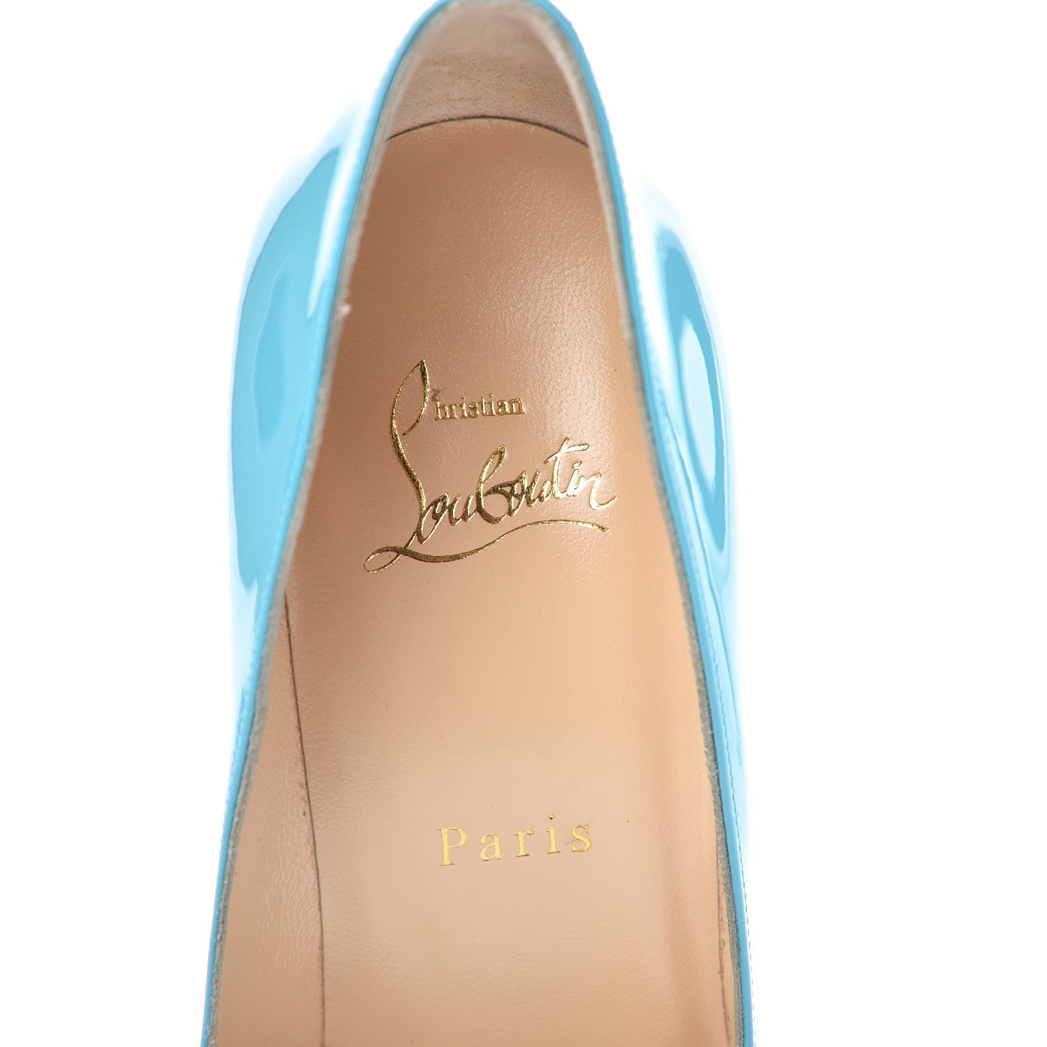 Christian Louboutin Patent Pigalle Follies 100 Pumps 39.5 Pacific 6 of 8