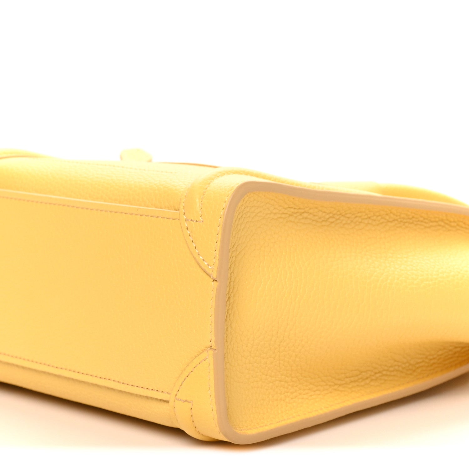 Celine Drummed Calfskin Nano Luggage Pollen 10 of 10
