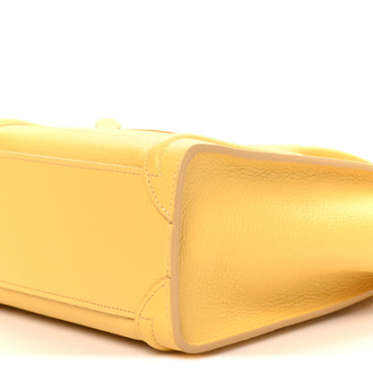 Celine Drummed Calfskin Nano Luggage Pollen 10 of 10