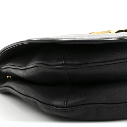 Gucci Roxy Calfskin Studded Medium Blondie Shoulder Flap Bag Black 9 of 11
