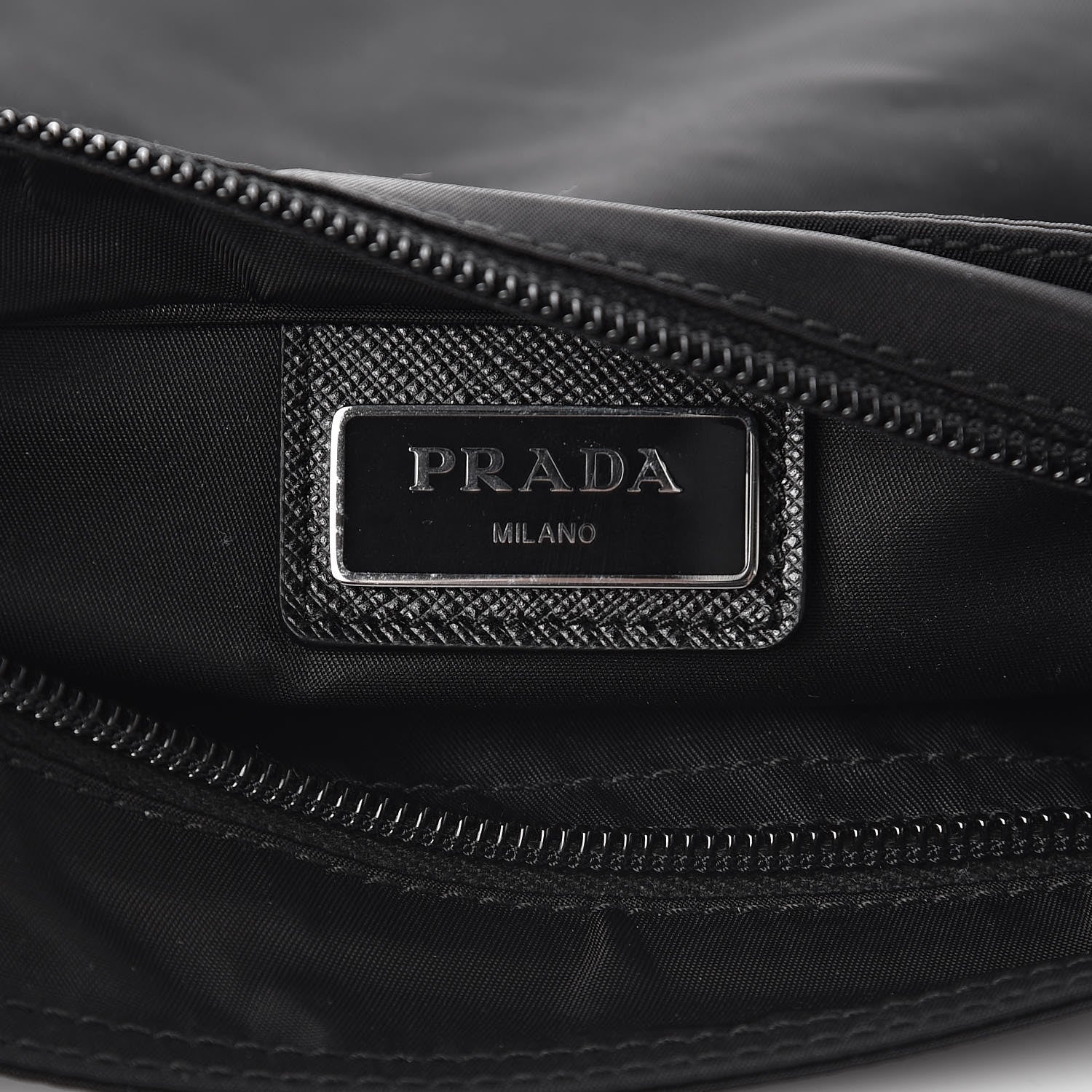 Prada Nylon Vela Flat Messenger Bag Black 6 of 9