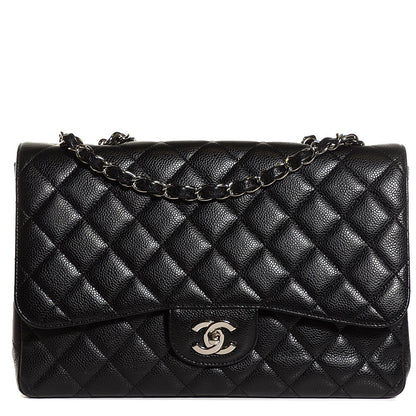 Chanel Caviar Quilted Jumbo Single Flap Black 1 of 8
