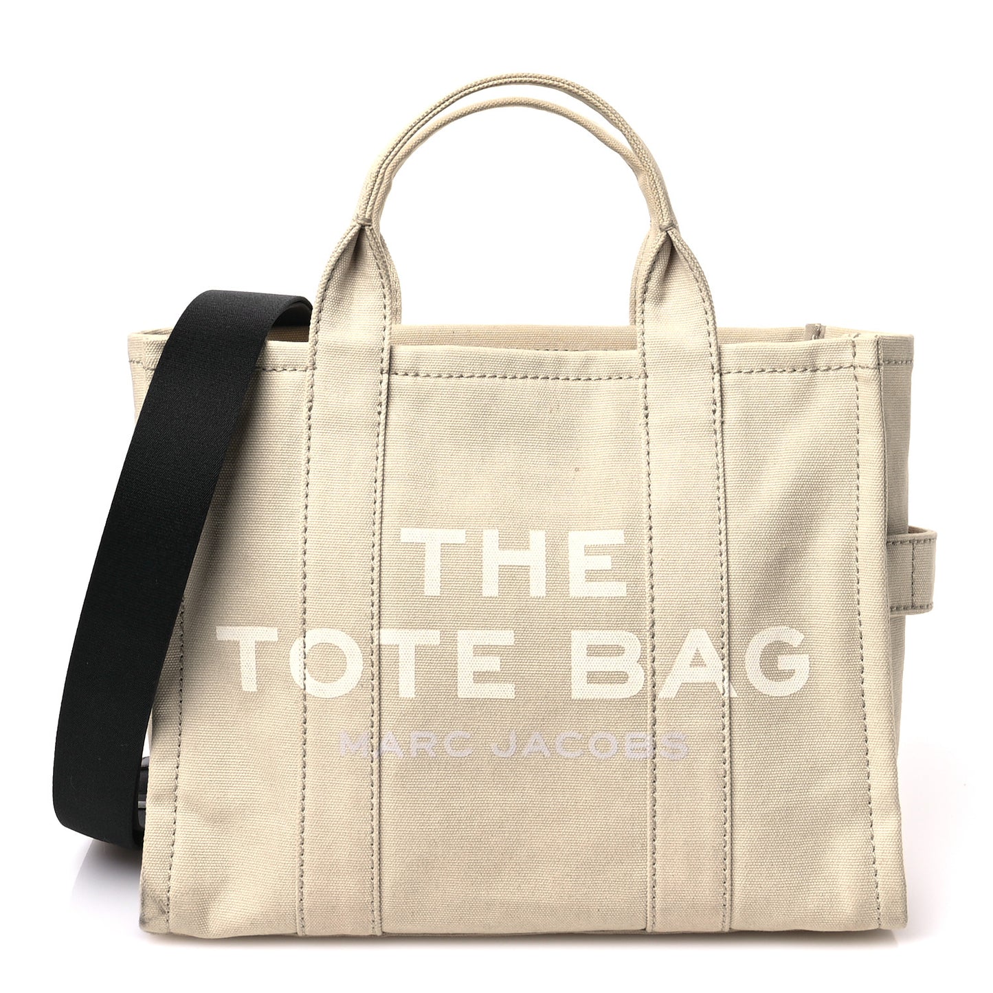 Cotton Canvas Medium The Traveler Tote Bag Beige