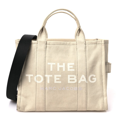 Marc Jacobs Cotton Canvas Medium The Traveler Tote Bag Beige 1 of 11