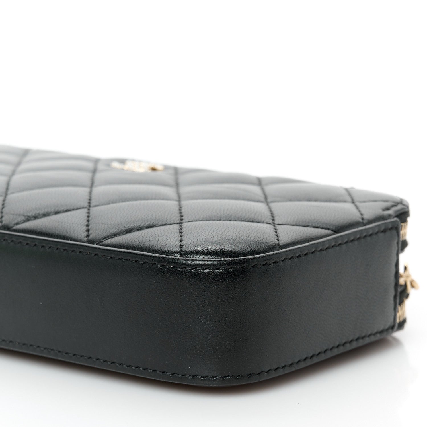 Chanel Lambskin Quilted Pearl Clutch With Chain Black 13 of 13