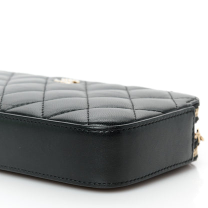 Chanel Lambskin Quilted Pearl Clutch With Chain Black 13 of 13