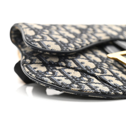 Christian Dior Oblique Saddle Belt Pouch Blue 9 of 11