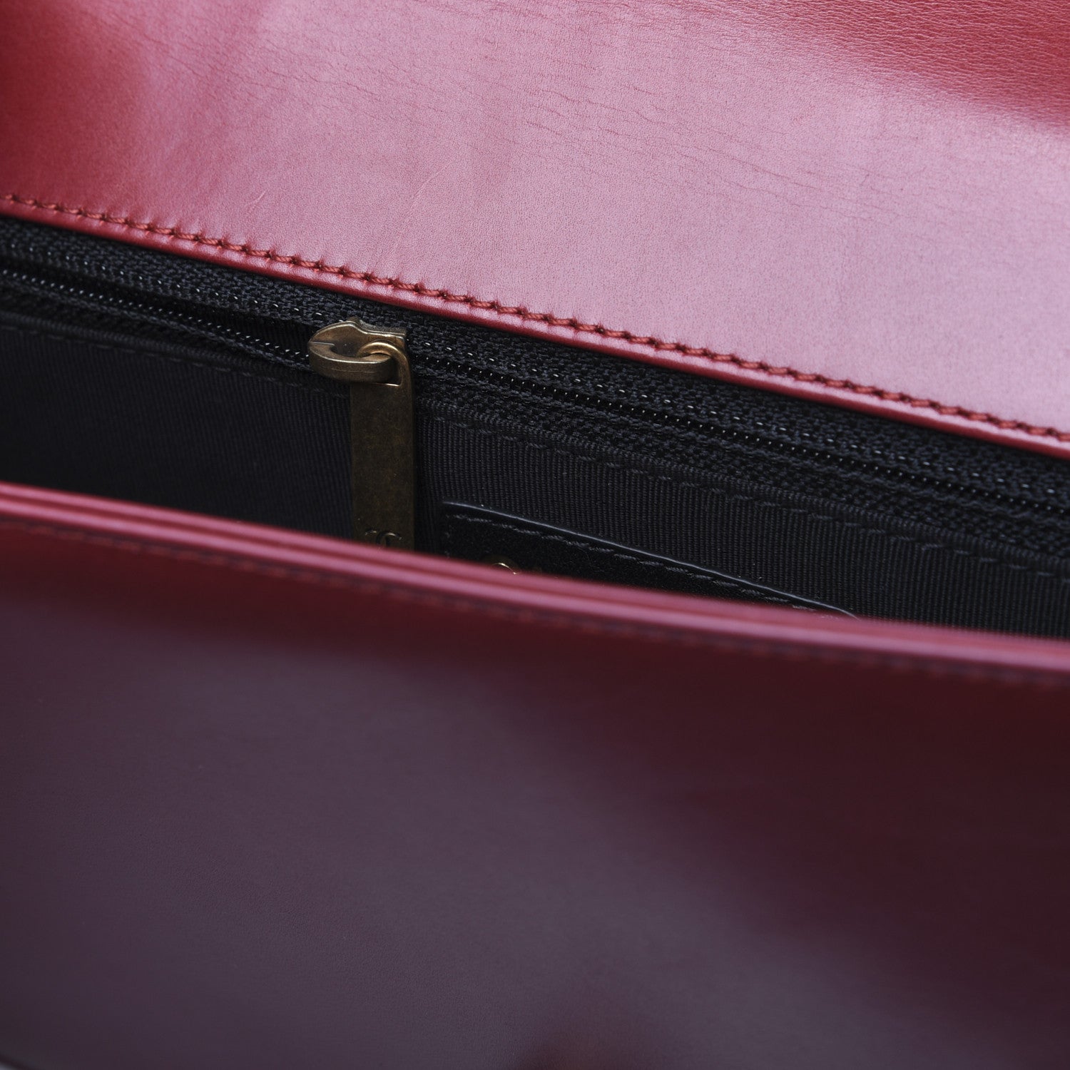 Chanel Glazed Calfskin Boy Flap Clutch Red 10 of 17