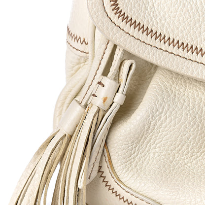Prada Vitello Daino Pushlock Flap Shoulder Bag Bianco 8 of 21