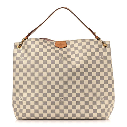 Louis Vuitton Damier Azur Graceful MM Rose Ballerine 1 of 16