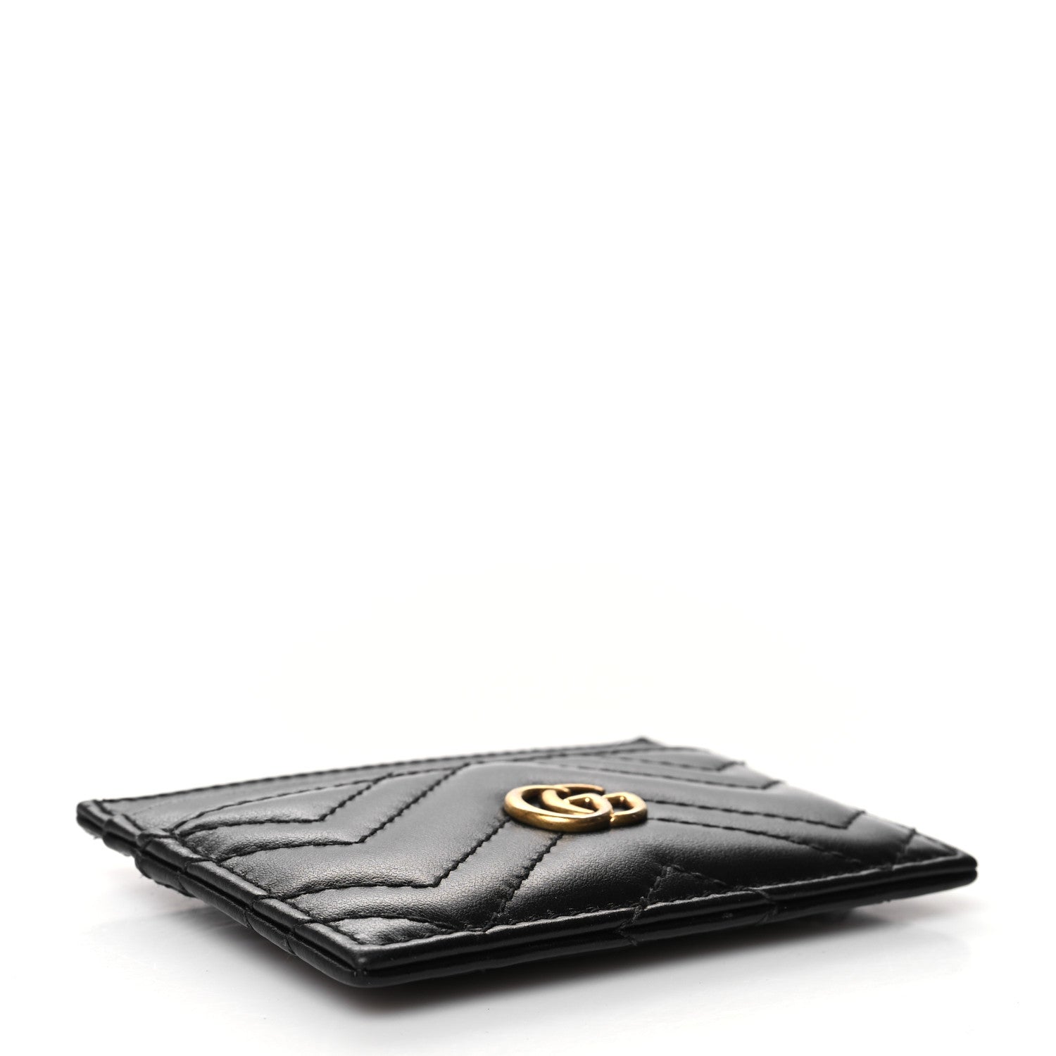 Gucci Calfskin Matelasse GG Marmont Card Holder Black 4 of 9