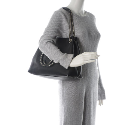 Gucci Pebbled Calfskin Studded Medium Soho Chain Shoulder Bag Black 2 of 7