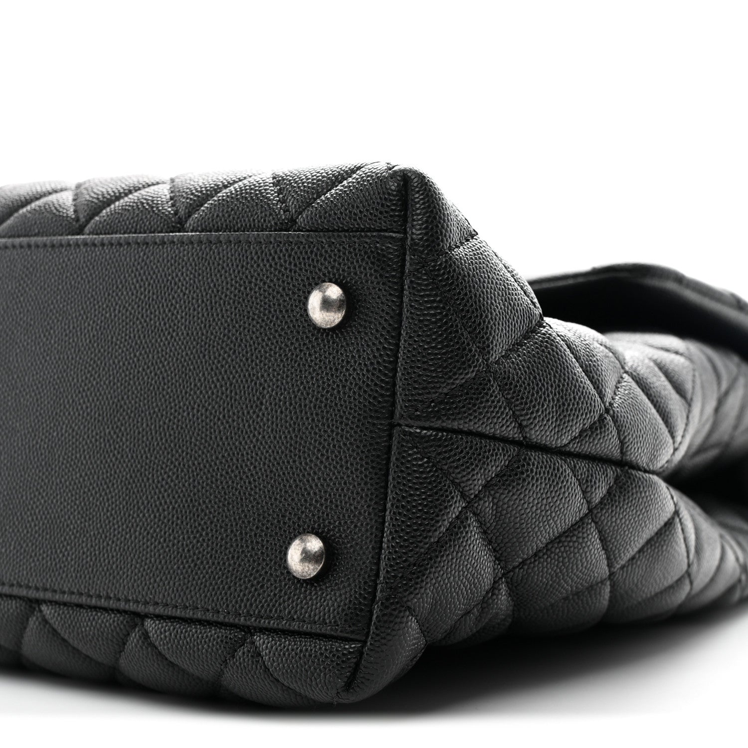 Chanel Caviar Quilted Large Coco Handle Flap Black 11 of 12