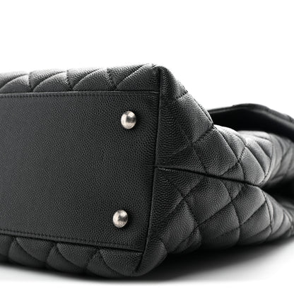 Chanel Caviar Quilted Large Coco Handle Flap Black 11 of 12