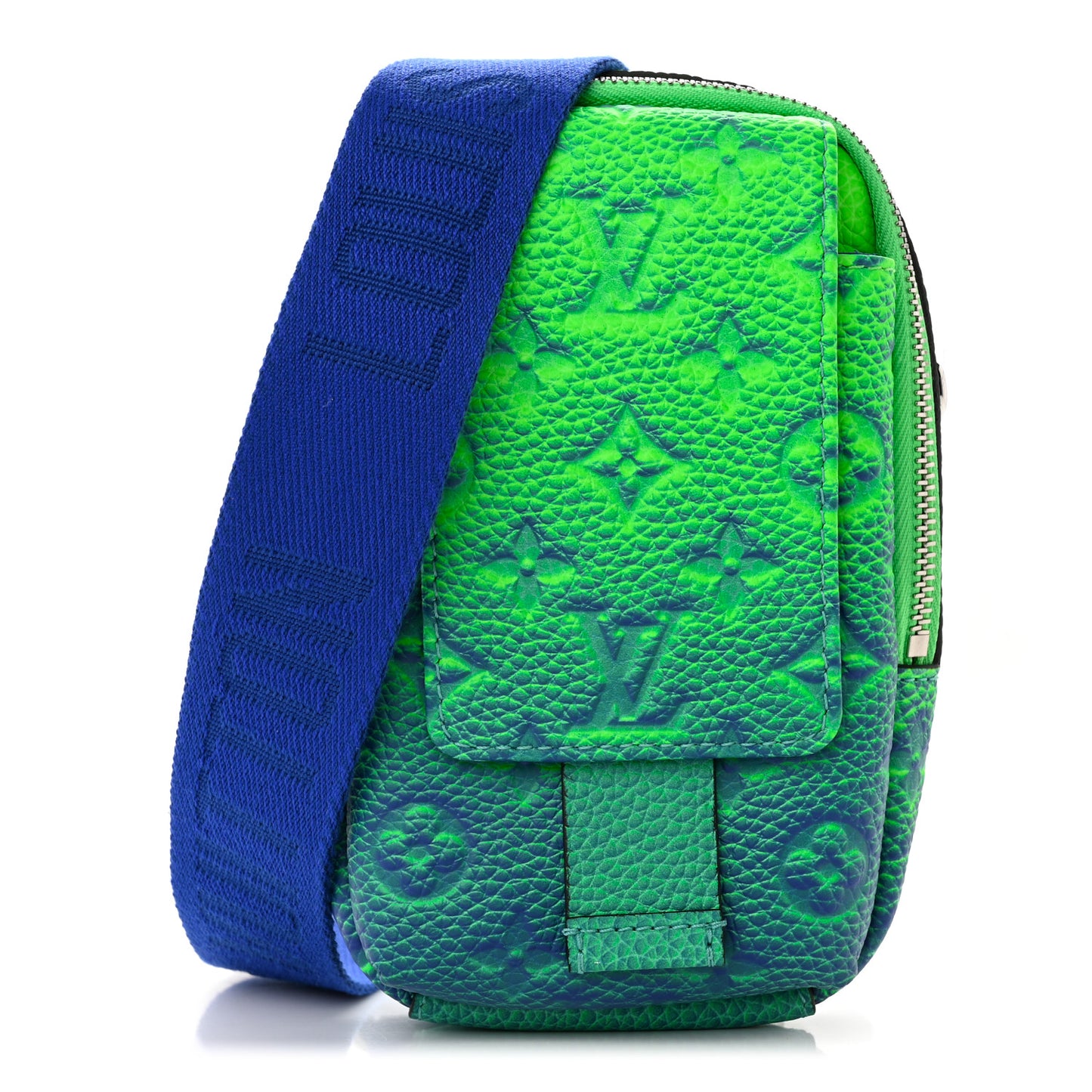 Taurillon Illusion Double Phone Case Bleu Vert