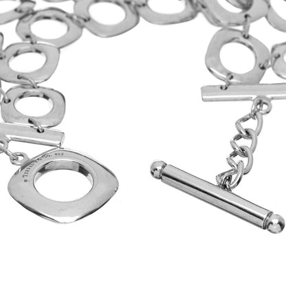 Tiffany Sterling Silver Double Cushion Square Link Toggle Bracelet 3 of 4