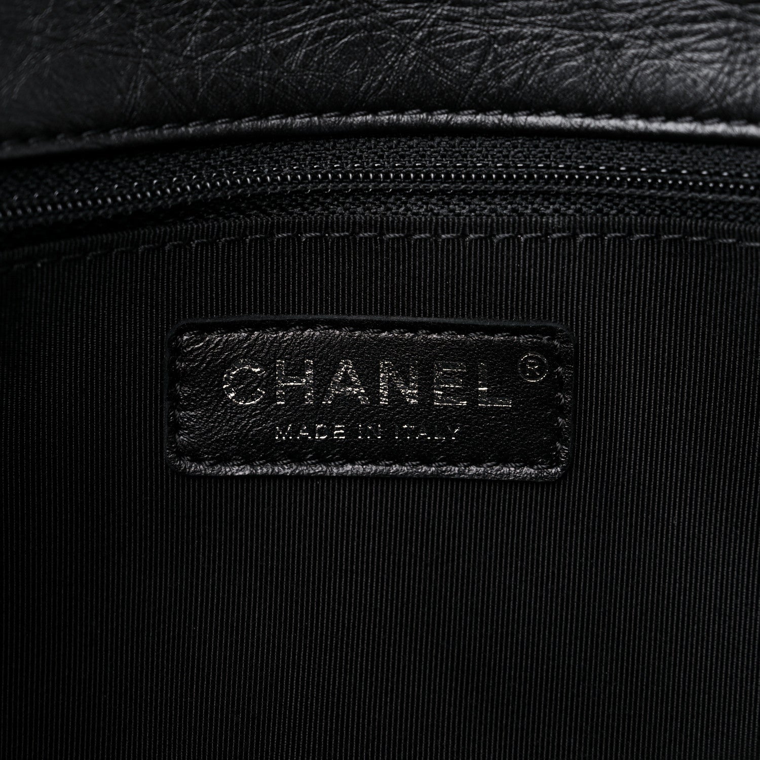 Chanel Crumpled Calfskin Medium Chain All Over Flap Black 6 of 9