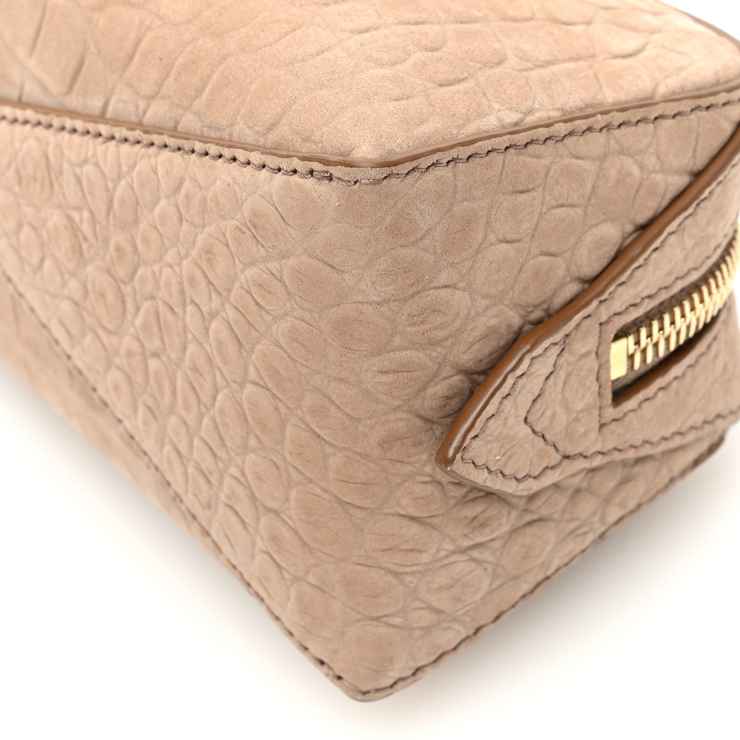 Alaia Nubuck Crocodile Embossed Small Le Teckel Bag Grege 10 of 10