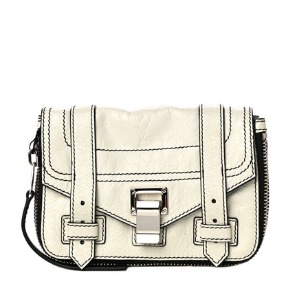 Proenza Schouler Crinkled Calfskin PS1 Mini Zip Crossbody White 1 of 17