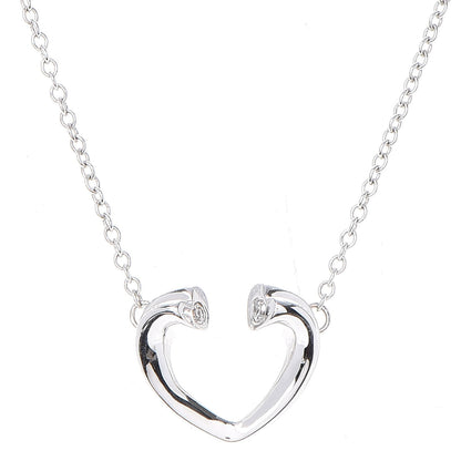 Tiffany 18K White Gold Diamond Paloma Picasso Tenderness Heart Pendant Necklace 4 of 7